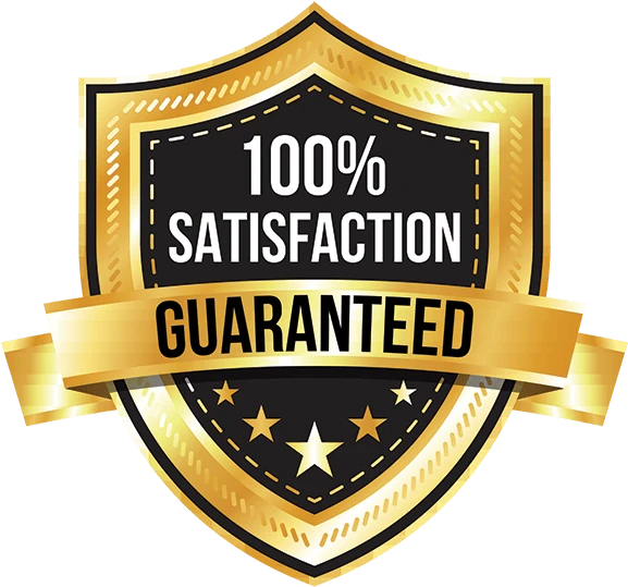 100 percent satisfaction guaranteed badge